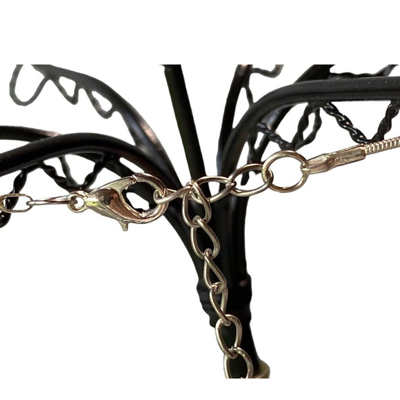 Fairy Vintage Kirks Folly Silver Crystal Wings "Queen Of The Fairies" Necklace - Picture 6 of 9